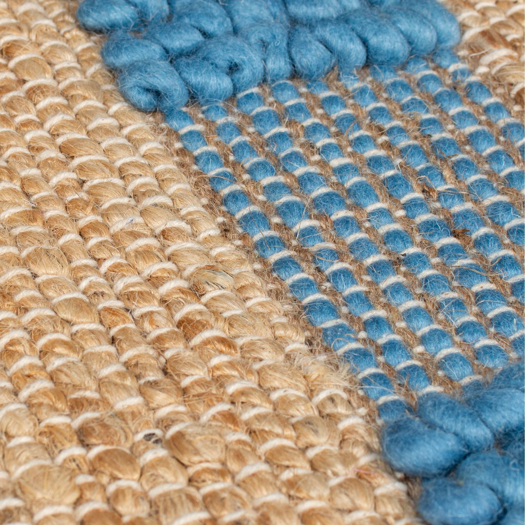 Bleu - Tapis En Jute Medina