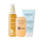 TRIO Crème visage SPF50 + Huile solaire SPF30 + Lait Prolongateur de Bronzage