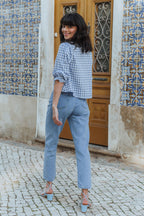 Blouse Georgia Vichy Bleu