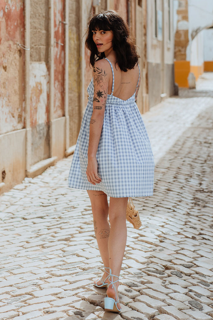 Robe Léoline Vichy Bleu