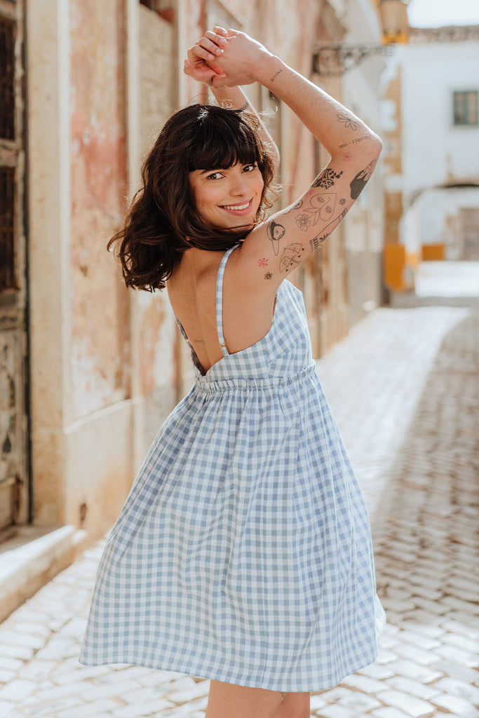 Robe Léoline Vichy Bleu