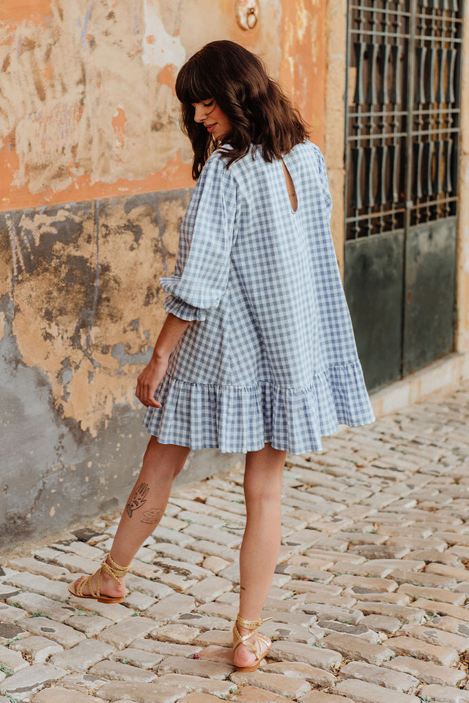 Robe Agathe Vichy Bleu