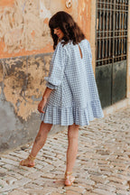 Robe Agathe Vichy Bleu