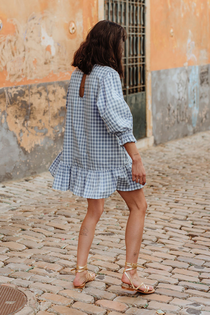 Robe Agathe Vichy Bleu