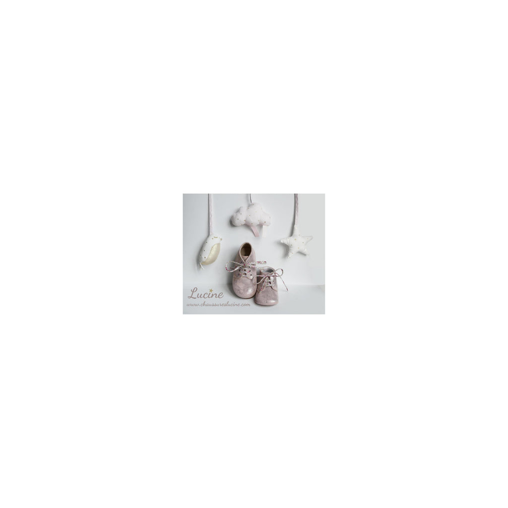 Chaussures Bottillons Charlie - Cuir Rose Irisé - Fille