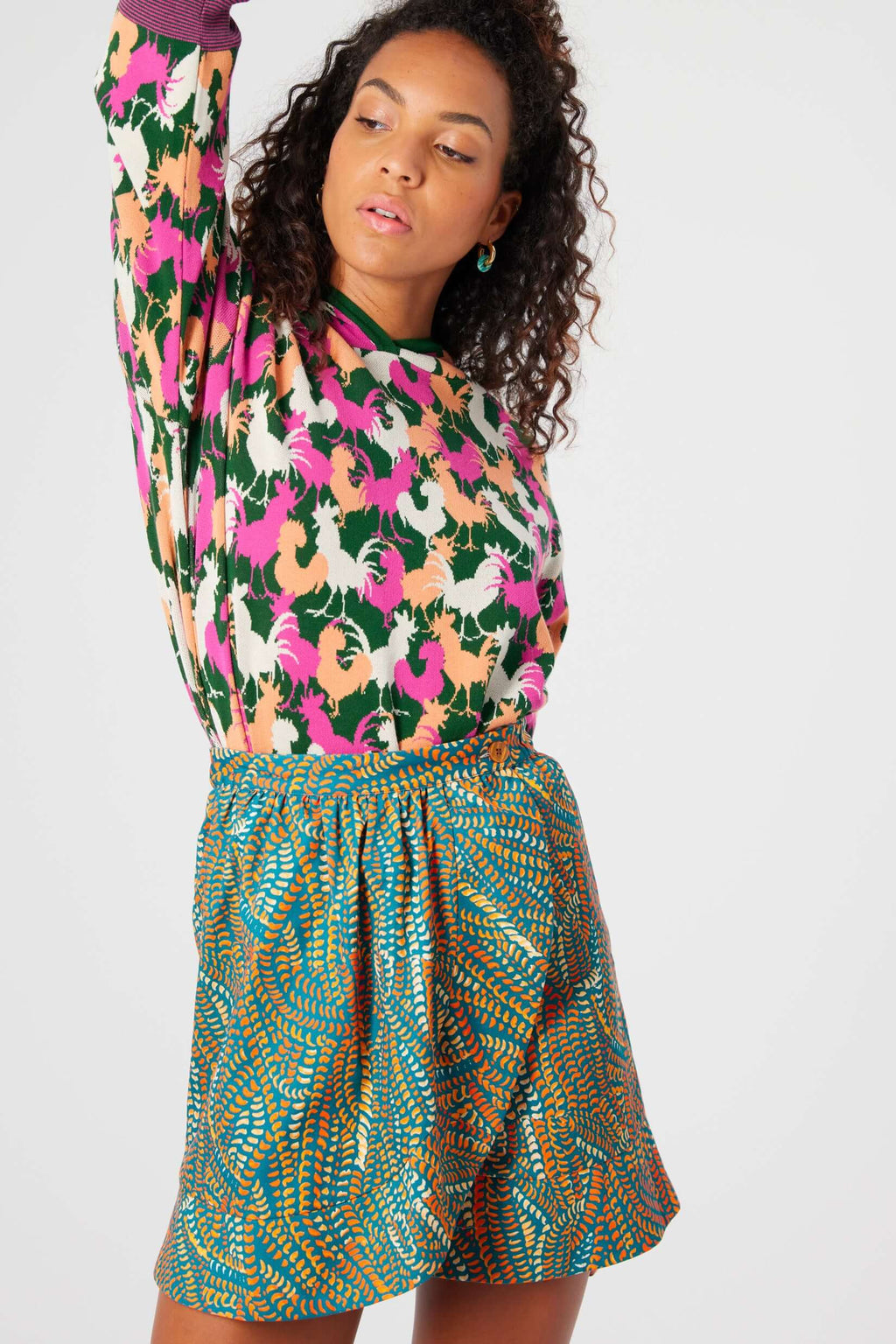 Austria skirt in Zicatela print | Heimstone