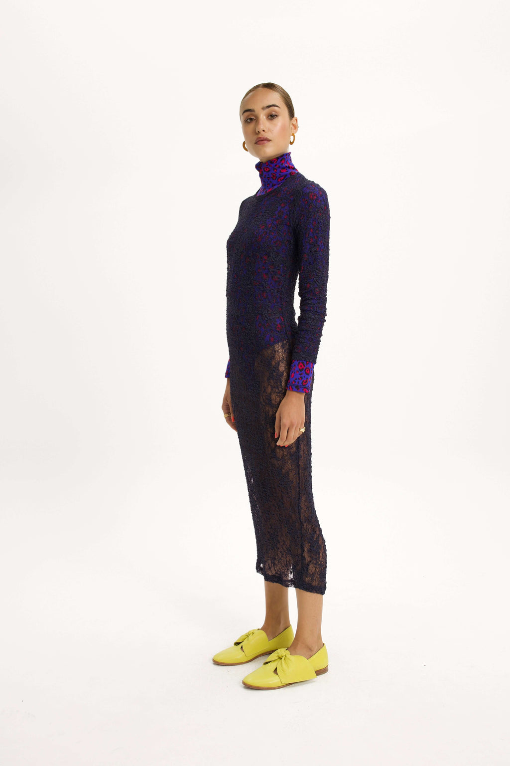 Robe Renard En Dentelle Guipure De Nuit