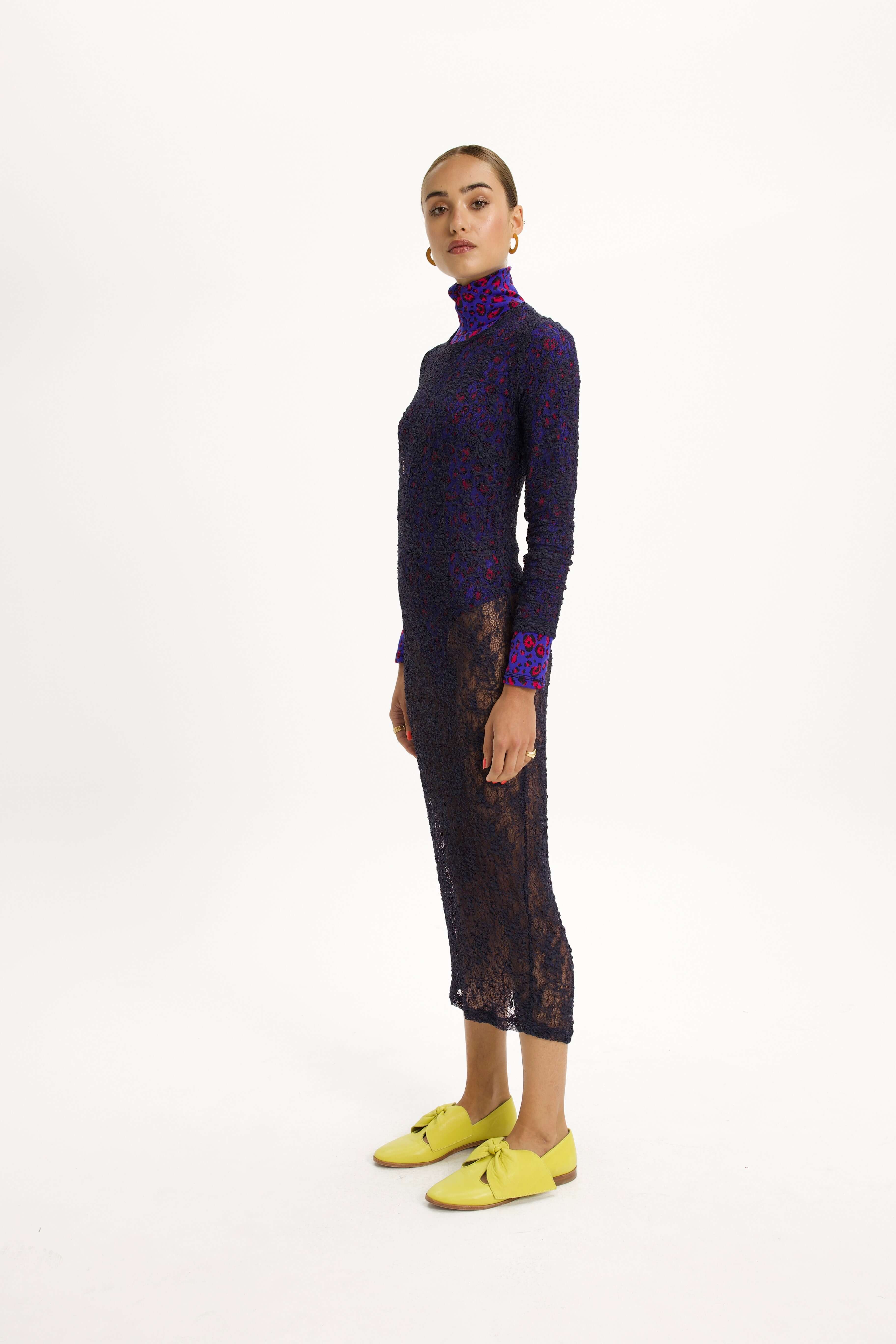 Robe Renard En Dentelle Guipure De Nuit