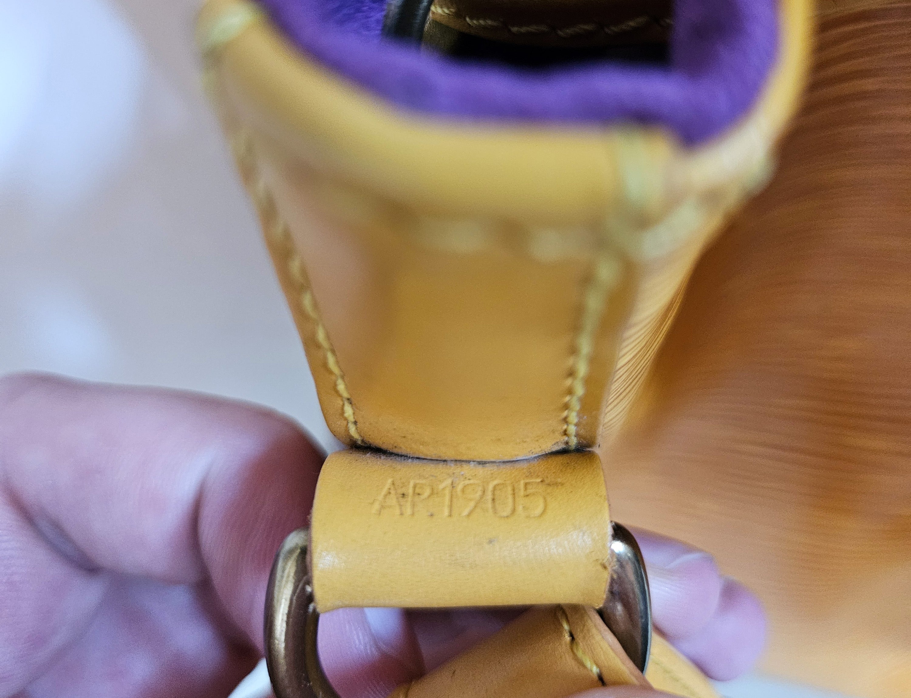 Louis Vuitton Noé Pm Cuir Épi Jaune