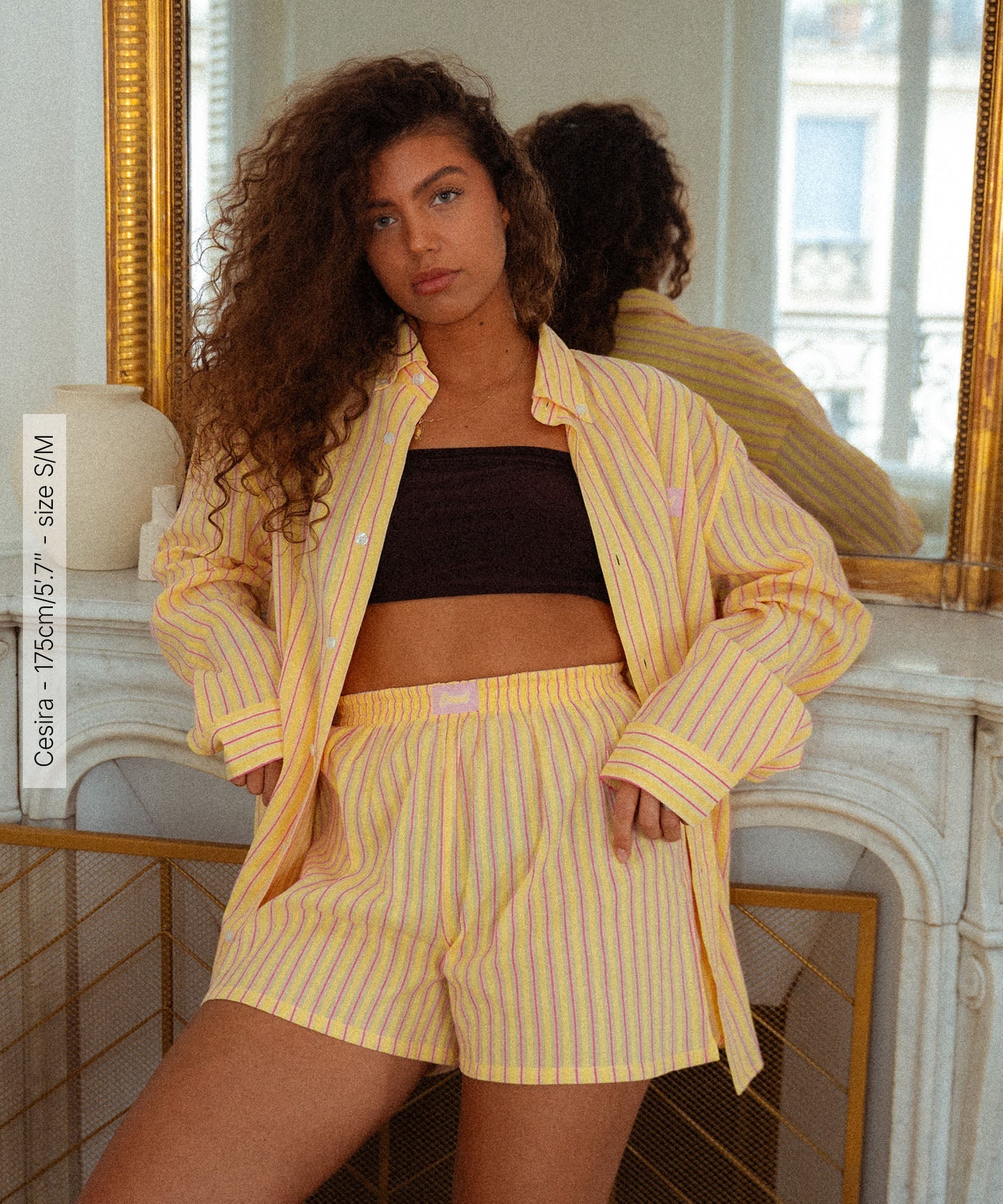 Chemise Rayée Jaune
