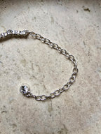 Givenchy Silver-Tone Crystal Drop Necklace