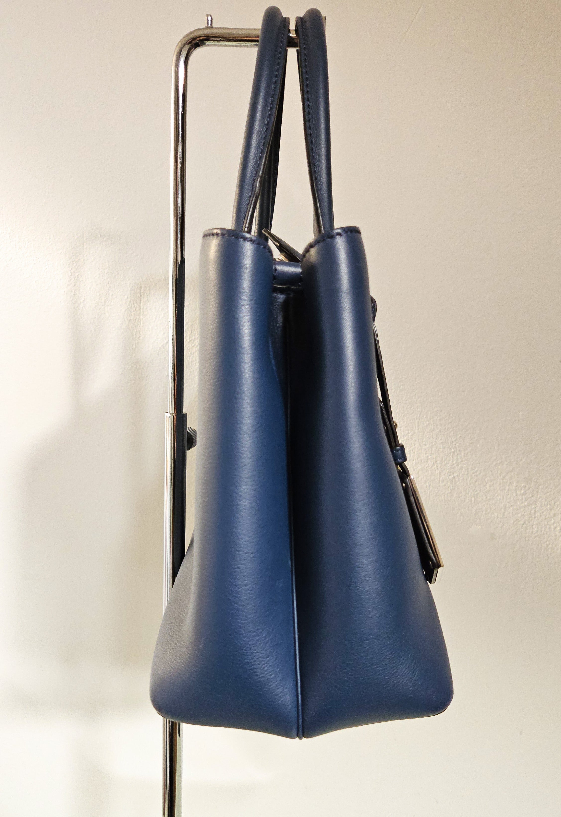 Fendi 2Jours Blue Leather Tote Bag