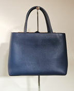 Fendi 2Jours Blue Leather Tote Bag