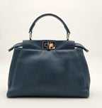 Fendi Peekaboo Mini Bleu Pétrole