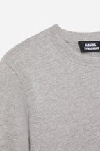 T-Shirt Gris À Manches Longues En Coton