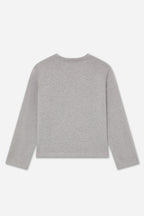 T-Shirt Gris À Manches Longues En Coton