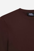 T-Shirt Marron À Manches Longues En Coton