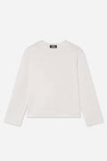 T-Shirt Blanc À Manches Longues En Coton