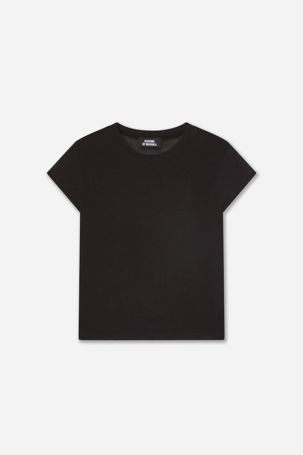 T-Shirt En Cachemire Noir