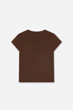 T-Shirt En Cachemire Marron
