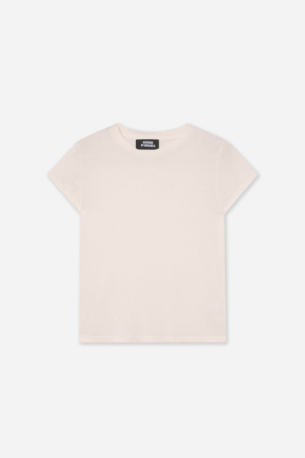 T-Shirt En Cachemire Crème