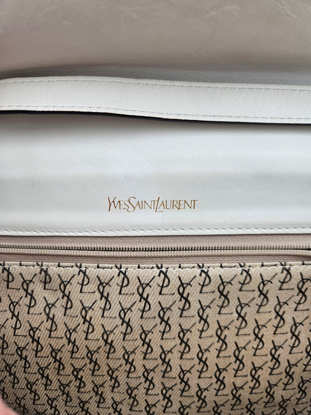 Sac Yves Saint Laurent Vintage Crossbody Blanc