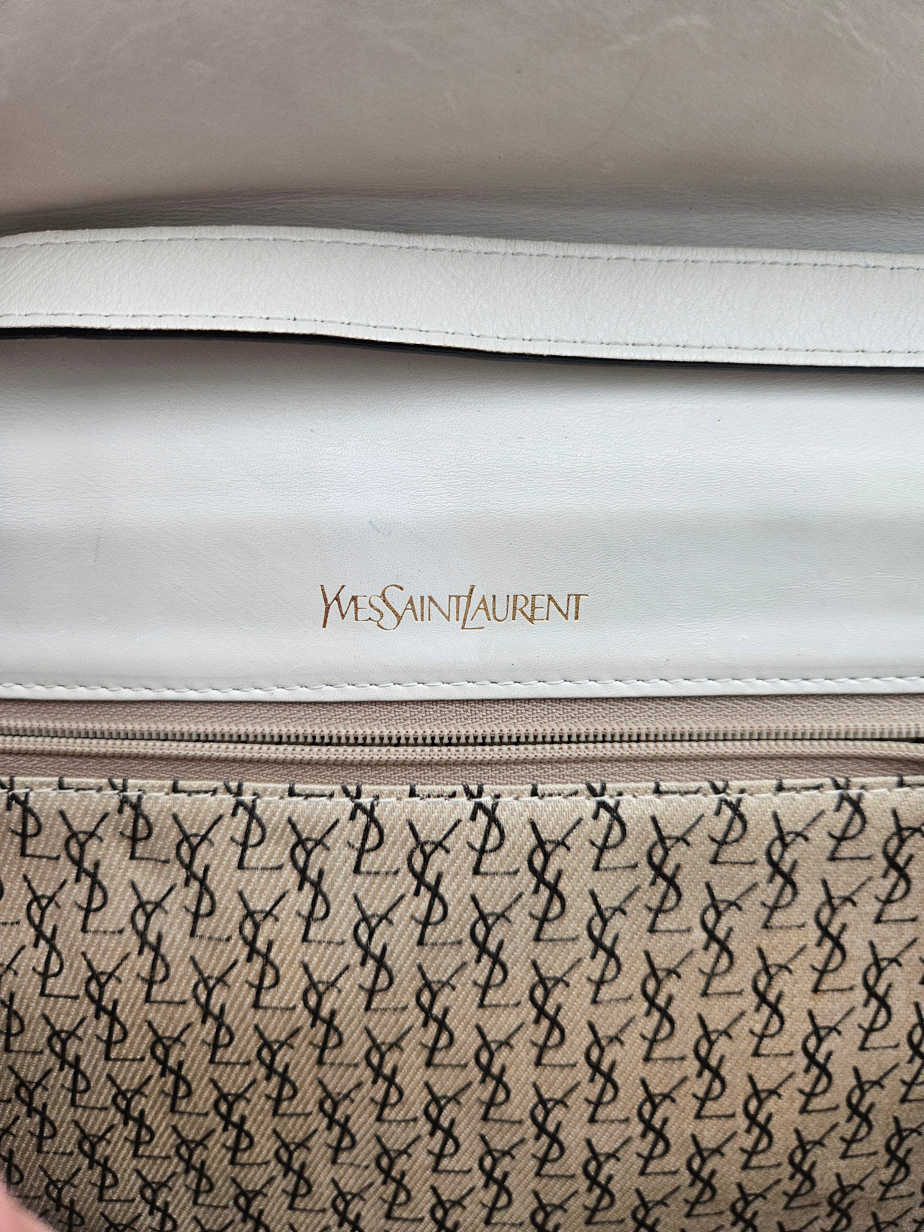 Sac Yves Saint Laurent Vintage Crossbody Blanc