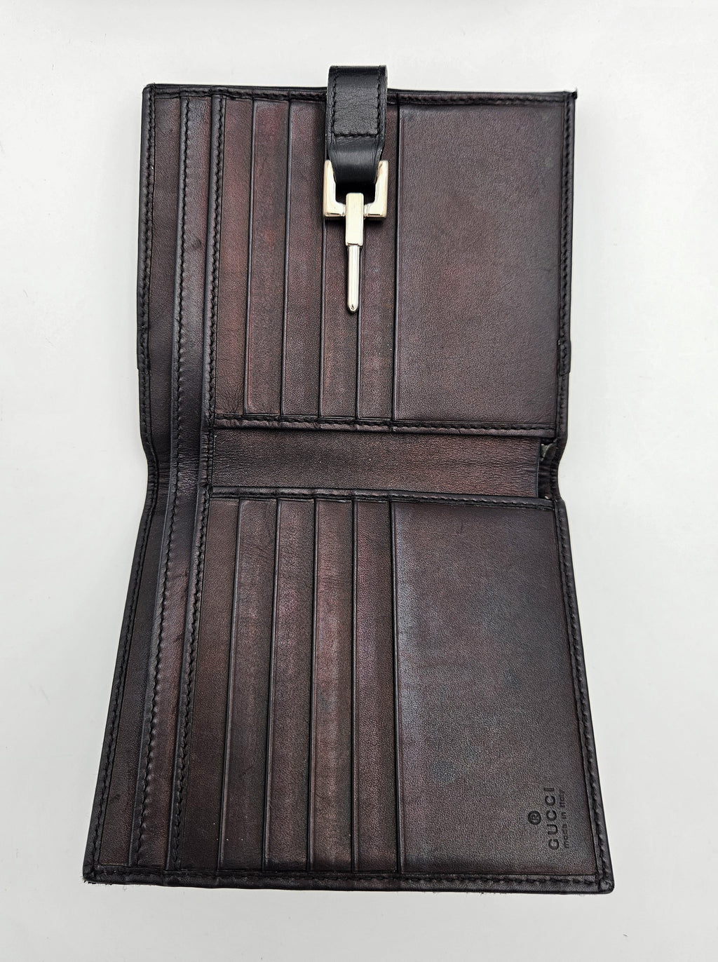 Portefeuille Gucci Vintage Toile Gg Noir · Fermoir Jackie