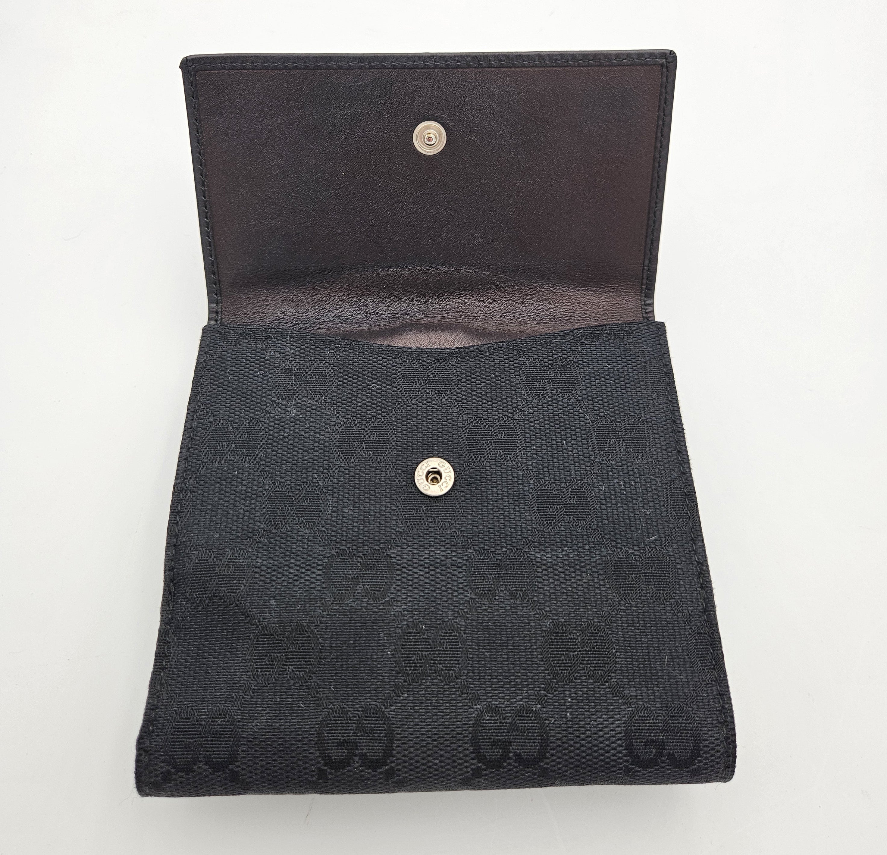 Portefeuille Gucci Vintage Toile Gg Noir · Fermoir Jackie