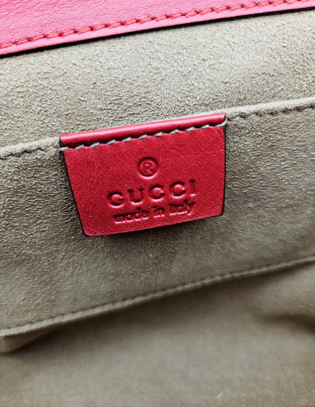 Sac Gucci Padlock Rouge Cuir
