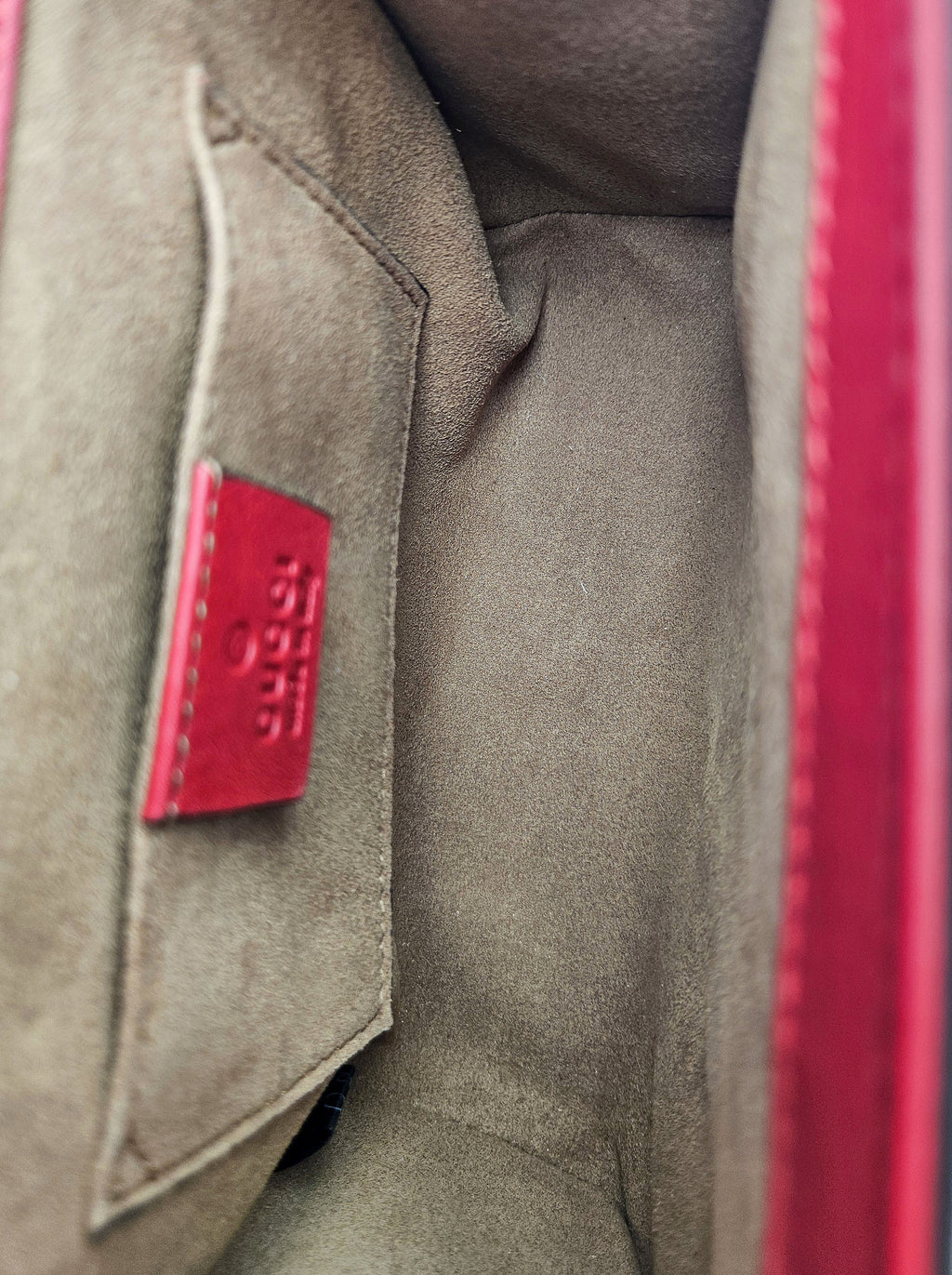 Sac Gucci Padlock Rouge Cuir