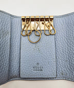 Porte-Clés Gg Marmont Cuir Bleu Pastel