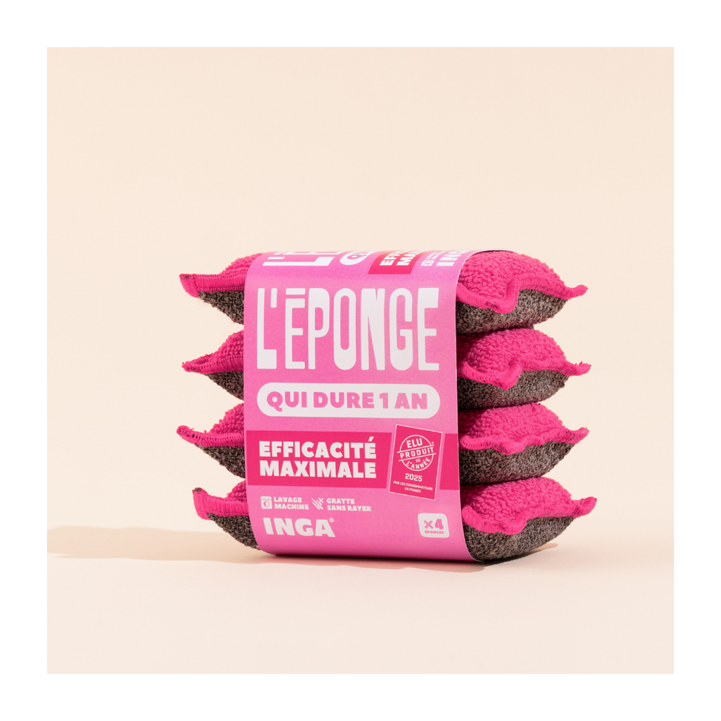 Éponges Lavables 4 Roses