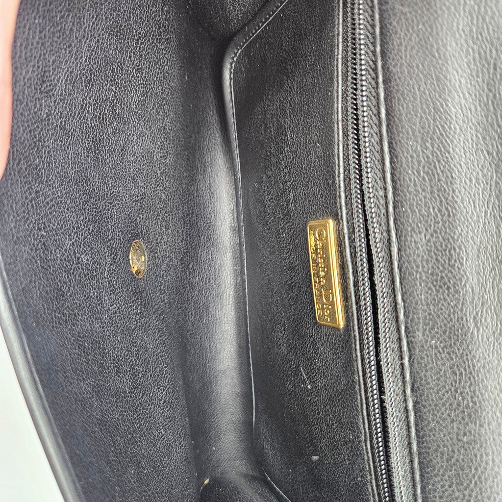 Dior Crossbody Cuir Noir Vintage