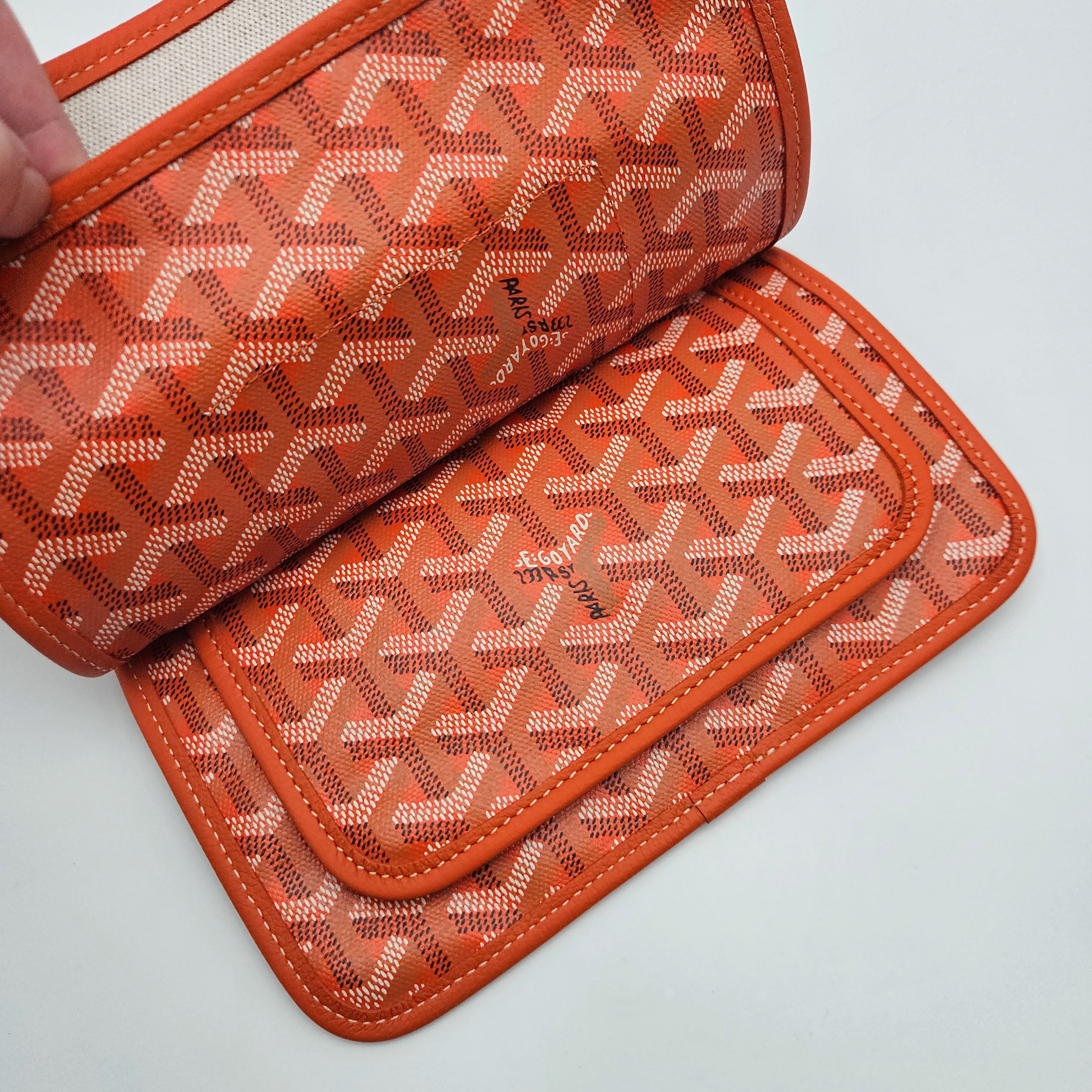 Goyard Plumet Pocket Wallet Goyardine Orange