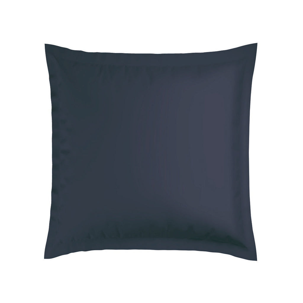 Biarritz - Set De 2 Taies D'Oreiller - Satin De Coton - Blanc / Bleu Fonce