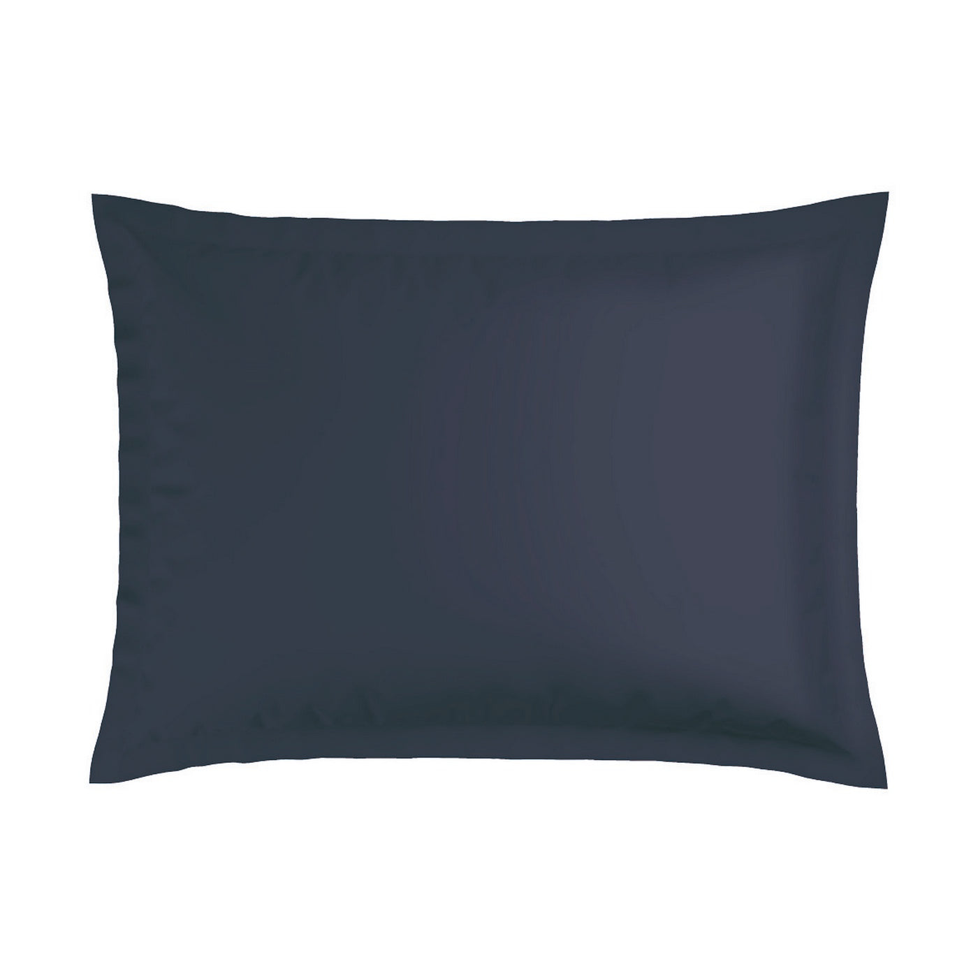 Biarritz - Set De 2 Taies D'Oreiller - Satin De Coton - Blanc / Bleu Fonce