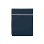 Biarritz - Drap Plat - Satin De Coton - Blanc / Bleu Fonce