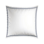 Biarritz - Set De 2 Taies D'Oreiller - Satin De Coton - Bleu Fonce / Blanc
