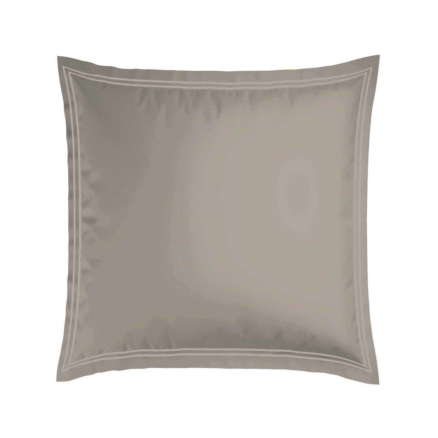 Biarritz - Set De 2 Taies D'Oreiller - Satin De Coton - Taupe / Taupe