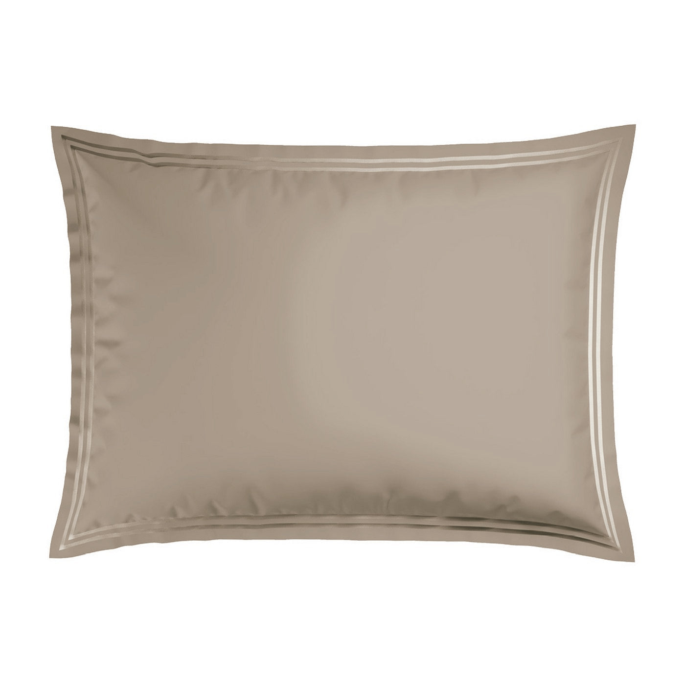 Biarritz - Set De 2 Taies D'Oreiller - Satin De Coton - Taupe / Taupe