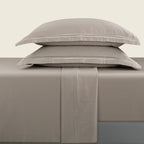 Biarritz - Ensemble De Draps - Satin De Coton - Taupe / Taupe