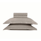 Biarritz - Ensemble De Draps - Satin De Coton - Taupe / Taupe
