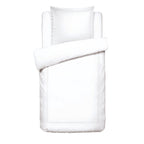 Biarritz - Housse De Couette + 1 Ou 2 Taie(S) D'Oreiller - Satin De Coton - Blanc / Blanc
