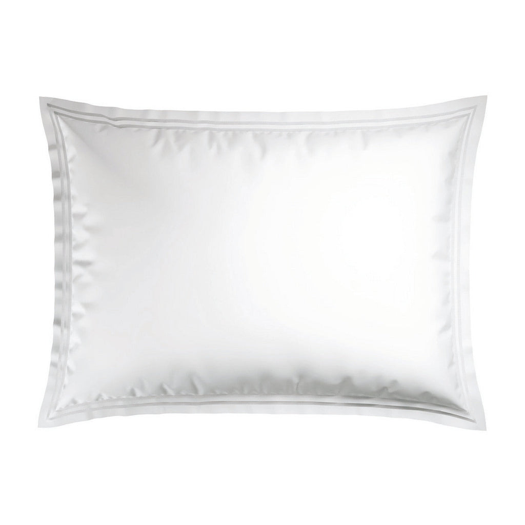 Biarritz - Set De 2 Taies D'Oreiller - Satin De Coton - Blanc / Blanc