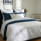 Biarritz - Drap Plat - Satin De Coton - Blanc / Blanc