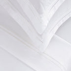 Biarritz - Ensemble De Draps - Satin De Coton - Blanc / Blanc