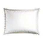 Biarritz - Set De 2 Taies D'Oreiller - Satin De Coton - Taupe / Blanc