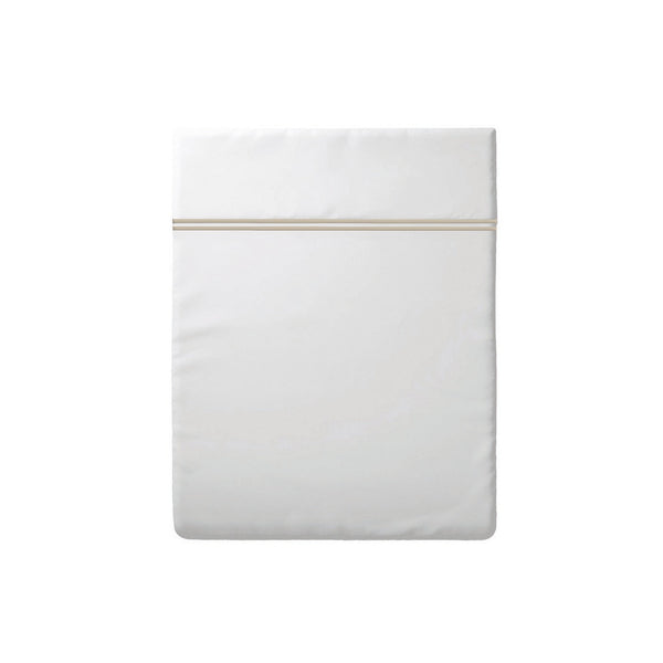 Biarritz - Drap Plat - Satin De Coton - Taupe / Blanc