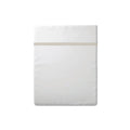 Biarritz - Drap Plat - Satin De Coton - Taupe / Blanc